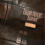 Elegant Moments Black 100% Leather Mini Skirt Button Zipper Closure Women's 1X Photo 4