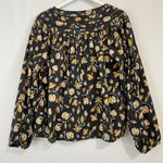 Universal Threads Women’s Long Sleeve Floral Blouse Grey & Orange Size XL Photo 6