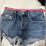 AGOLDE Parker Vintage Jean Shorts Size 25 Medium Blue Raw Hem Photo 9