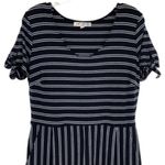 Jolt Women’s Black and White Striped Wide Leg Cropped Jumpsuit Photo 1