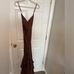 Lovers + Friends NEW  Cleo Gown in Chocolate Brown Photo 5