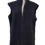 Ralph Lauren LAUREN by chocolate brown ribbed knit zipper vest, size XL Photo 2