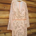 Mac Duggal 5222 Womens SEQUINED FAUX WRAP SPLIT LONG SLEEVE GOWN Photo 7