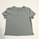 Lululemon athletica Classic Fit Cotton-Blend T-Shirt Silver Blue Photo 2