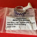 Bomb Party RBP5662 “Adventure Always” Tanzanite CZ on Rhodium Size 7 Ring NWT Photo 4