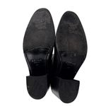 CELINE  Paris Women's Black Leather Block Heele Mid Calf Boots Size 37 US 6.5 Photo 3