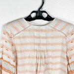 Sundance Striped Tassel Tie Closure Long Sleeves Let Thrift Blouse, Size Small Photo 4