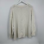 Free People Cream V Neck Sweater Size Medium Boho Photo 7