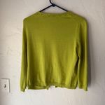 EXPRESS Y2k Lime Green Sequin Beaded Embellished Silk Cashmere Blend Cardigan L Photo 6