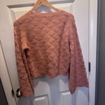 Lulus salmon cable knit cropped sweater Photo 4