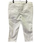Style & Co  White Stretch Denim Mid Rise Cropped Capri Jeans Womens Petite 14 Photo 2