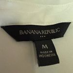 Banana Republic  White Silk Satin Sleeveless Button V-Neck Blouse Shirt Top Sz M Photo 2