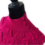 80’s Vintage Hot Pink Pom Pom Long Sleeve Sweater Photo 2