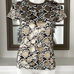 Michael Kors  Sequined Animal Print Top, Crewneck, Size S, New without Tag Photo 1