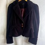 Jak & Rae Peplum Velvet Puff Sleeve Blazer Size 4 Purple Photo 11
