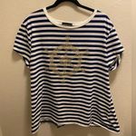 Newport News  Nautical t-shirt with gold embellishment with a boat wheel design Photo 0