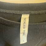 Tickled Teal  Black Knit Top Photo 4