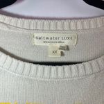 Saltwater Luxe Sun Sand Surf Sweater, Cream, 100% Acrylic Beach Coastal Pullover Photo 4