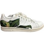 Adidas Rare  Stan Smith White  Emroidered‎ Tropical Tennis Shoes M 6.5 W 7.5 Photo 2
