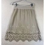 XCVI  Crochet‎ Skirt Cream Elastic Waist Pull-On Boho Art to Wear Size XSmall Photo 0