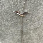 Vintage Avon Silver Tone Bolo Lariat Bird Seagull Necklace Photo 0