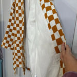 Madewell  Brown and White Checkered Jacket Photo 14