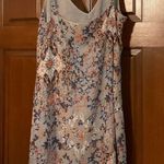 CAbi  Fresco Shift Mini Slip Dress Women’s MEDIUM Purple Orange V-Neck Photo 6