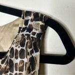 St. John Animal Print Sleeveless Tank Top Blouse 100% Silk Tan Cheetah Leopard Photo 2