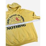 Disney Winnie The Pooh Hoodie Yellow Large Very Good At Doing Absolutely Nothing Photo 3