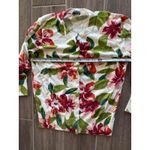 Ann Taylor Factory Floral Cardigan Sweater White Red Green Long Sleeve Button Up Photo 1