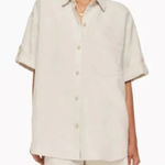 Wilfred  Aritzia Era Linen Button Front Shirt XS Photo 0