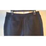 Belle Kim Gravel Faux Leather Front / Ponte Back Pants Women size 12 Black Photo 5