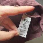 Nation Ltd Reeva long sleeve mauve top women's xs boho neutral fall casual Photo 4