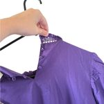 Farm Rio NEW  Anthropologie Dasha Purple Embroidered Crochet Mini Tunic Dress Photo 5