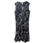 Calvin Klein  Black White Sleeveless Midi Flare Scuba Crepe‎ Dress Size 8 Pockets Photo 7