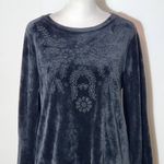 Lilly Pulitzer Black Embroidered Sweatshirt Size Small Rami Velour Sweatshirt Photo 1