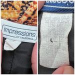 90s Abstract Button Up Blouse Shirt Jacket Boxy Fit Large Orange Photo 2