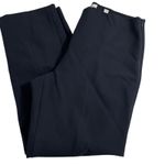 Vince Midnight Blue Wide Waistband Tailored Pants Size L SHORT Pull On Side Zip Photo 9