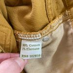 Garnet Hill Women’s mustard colored straight leg jean pants, size 6P Photo 3