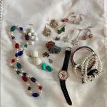 Vintage to Now Christmas Holiday Assorted Jewelry Lot, Jewelry Bundle Red Photo 0