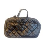 Gilda Paris Quilted Weekender Bag Black Oversized Carryall Travel Tote NWT Photo 0