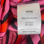 Rachel Zoe Pink Red Black Striped V Neck Faux Wrap Long Sleeve Blouse Top M Photo 4