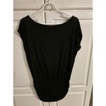 Boston Proper  Black Ruched Short Sleeve Top Womens‎ Size M Casual Photo 3