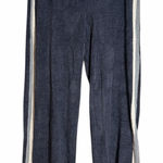 Barefoot Dreams  Cozy Chic Ultra Light Multi Stripe Wide Leg Pant Indigo Large Photo 0