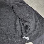 Wild Fable Trucker Jacket Womens L Black Denim Faux Shearling Lined Cropped Photo 9