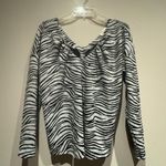 Anthropologie Maeve Taylor Zebra Striped Pullover size small Photo 2