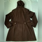 Liz Claiborne Wool Outerwear detachable hood belted pea coat style black size XL Photo 3