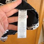 Alex Evenings Black White Floral Sheer Mesh Top Blouse 3/4 Sleeve Size M Photo 3