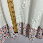 Raya Sun  Embroidered Shift Dress Womens 3X Ivory Boho Cottage Hippie Earthy Photo 2