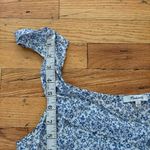 Madewell  Blue Floral Ruffle Wrap MIDI Dress Size 12 Photo 4